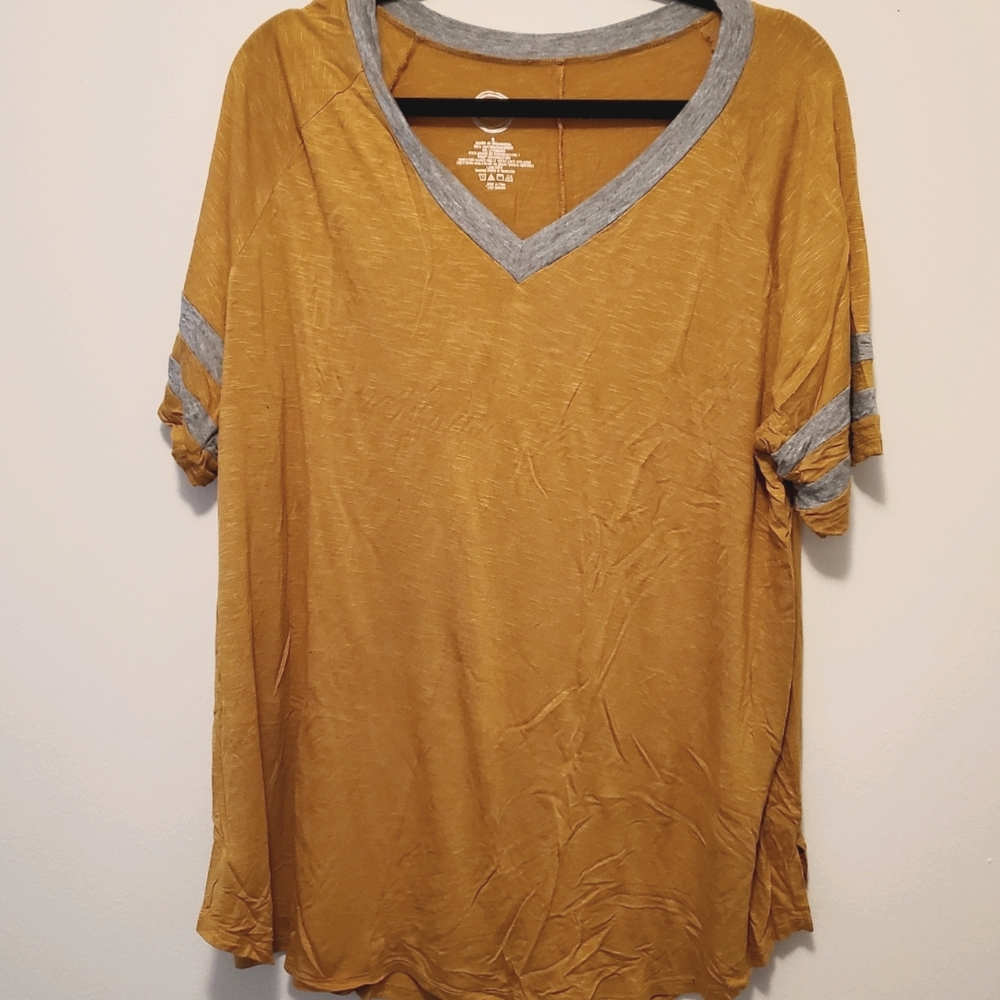 Mustard yellow v-neck
